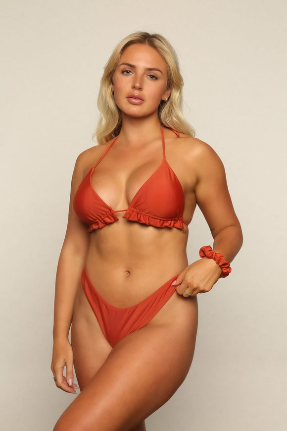Sunny Bunny Swim Bikini_top Large Ellie Top in Jasper Red