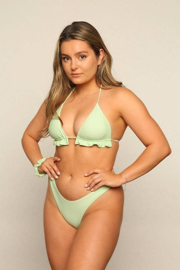 Sunny Bunny Swim Bikini_top Medium Ellie Top in Peridot Green