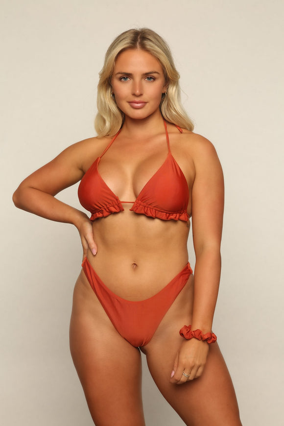 Sunny Bunny Swim Bikini_top Small Ellie Top in Jasper Red