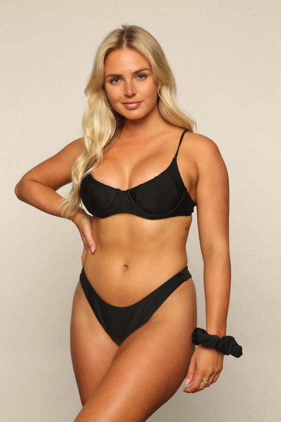 Sunny Bunny Swim Small Nora Onyx Black Top